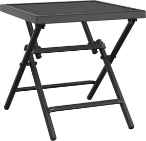 vidaXL antracitszürke acélhálós összecsukható kerti asztal 38x38x38 cm