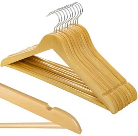 Clothes hanger 10pcs - wooden Ruhhy 24492