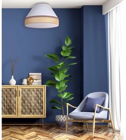 Duolla - Mennyezeti lámpa AVIGNON 1xE27/15W/230V á. 50 cm fehér/rattan