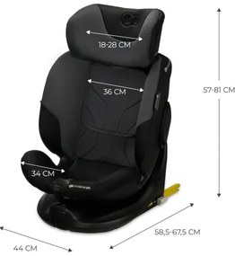 KINDERKRAFT SELECT - I-FIX autósülés (40-150 cm) grafit fekete