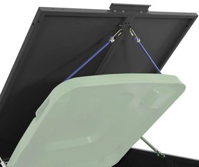 fekete acél kerekes tároló 4 szemeteskukához 276 x 79 x 117 cm
