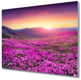 Üveg vágódeszka rózsaszín domb 60x52 cm