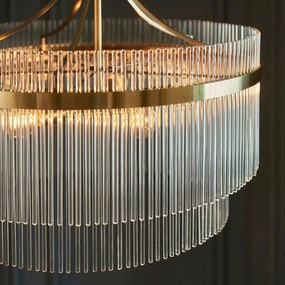 Endon glamour modern függeszték marietta antik sárgaréz átlátszó end99166