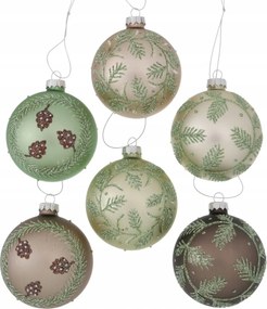 boltze Enja szett 6 db 8 cm zöld üveg