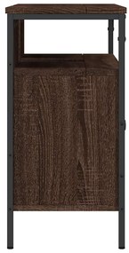 barna tölgy szerelt fa fürdőszobai mosdószekrény 80x30x60 cm