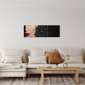 Kép - kalapos nő portréja (órával) (90x30 cm)