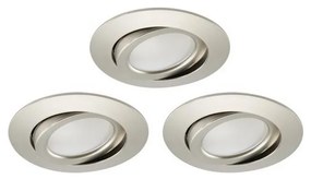 Brilo - KÉSZLET 3x LED Dimmelhető fürdőszobai beépíthető lámpa LED/5W/230V IP23