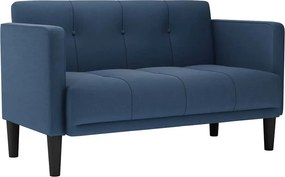 vidaXL kék szövet loveseat kanapé 111 cm