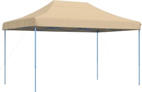 vidaXL bézs összecsukható felugró rendezvénysátor 440x292x315 cm