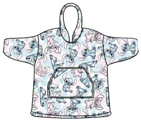 Disney Lilo és Stitch, A csillagkutya Angel belebújós plüss polár takaró, poncsó 7-14 év