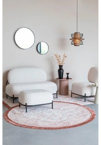 Krémszínű buklé kanapé 125 cm Polly – White Label