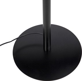 Állólámpa fekete rózsaszín bársony árnyékolóval és aranyozással 40 cm - Simplo
