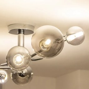 Brilagi - LED Felületre szerelhető csillár MISTEL 6xG9/3W/230V fényezett króm/füstös