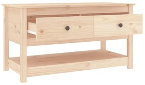 Tömör fenyőfa dohányzóasztal 102 x 49 x 55 cm