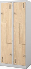 L típusú öltözőszekrény szürke / sonoma tölgy: Eco Design JULIA, 800 x 1850 x 450 mm