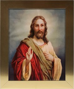 Vászonkép 30x25 Jézus Krisztus Arany Keret