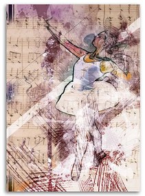 Gario Vászonkép Balerina fehér ruhában Méret: 70 x 100 cm