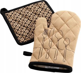Konyhai Kesztyű pamut Bézs alátét