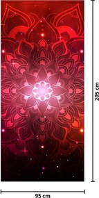 Fotótapéta ajtóra - Piros absztrakció (95x205cm)