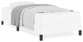 Ágy matracmal Tiszta fehér 90 x 200 cm Műbőr