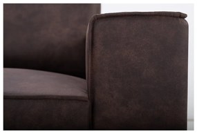 Barna bőrutánzat kanapé 164 cm Copenhagen – Scandic