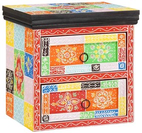 Éjjeliszekrény 2 pcs Sokszínű 40 x 30 x 40 cm Tömör mangófa