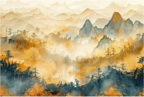 Kép - Hegyek, akvarell (90x60 cm)