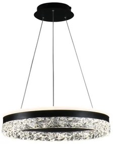 LED dimmelhető csillár zsinóron LED/80W/230V 3000-6500K fekete + távirányítás