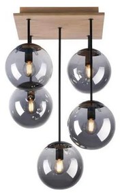 JUST LIGHT. 11395-79 - Csillár rúdon WIDOW 5xE14/25W/230V tölgy