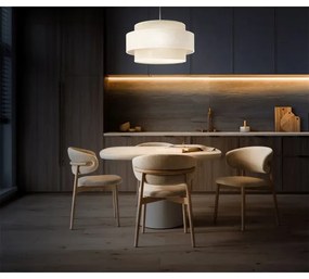 BOHO zsinóros függőlámpa 1xE27/60W/230V, átm. 40 cm, krémszínű/juta