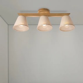 Brilagi - LED  Felületre szerelhető csillár  ANTHONY 3xE14/40W/230V tölgy/bézs