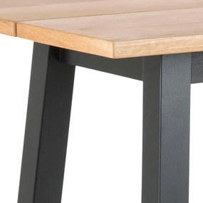 Chara bárasztal tölgy-fekete 117 cm