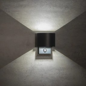 Kanlux 28995 - REKA kültéri LED fali lámpa érzékelővel LED/7W/230V IP54 antracit