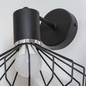 Fali lámpa SOLANO 1xE27/15W/230V fekete/fényes króm