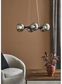 Markslöjd 108051 - Csillár zsinóron CIRCLE 6xG9/20W/230V fekete