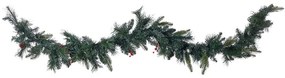 Zöld karácsonyi füzér égősorral 180 cm WHITEHORN Beliani