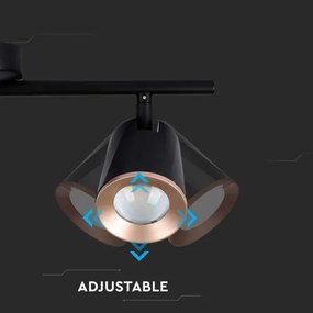 LED Spotlámpa 3xLED/5W/230V 4000K fekete