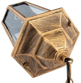 Kültéri csillár láncon 1xE27/60W/230V arany IP44