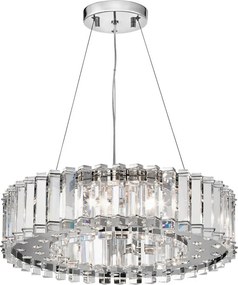 ELSTEAD KL-CRYSTAL-SKYE8 CRYSTAL Kristály Függesztett Lámpa Króm, Átlátszó G9 IP20