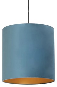 Lógólámpa kék bársony árnyékolóval, arannyal 40 cm - Combi