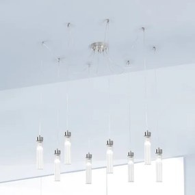 Kolarz 6009.30850 - Csillár zsinóron RAGGIO 8xE14/25W/230V pók ezüst