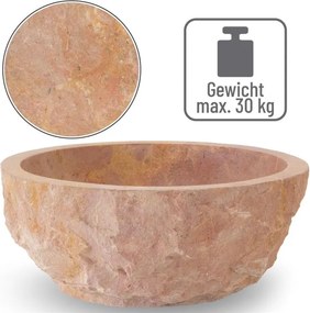 Mosdókagyló természetes kőből Savona Ø 35 - 40 cm