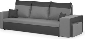 NEVADA Háromszemélyes kinyitható kanapé Szürke/szürke