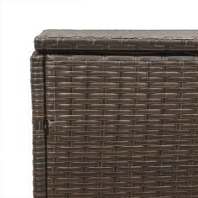 Barna Polyrattan Kerti Tárolóláda 110X50X58 Cm