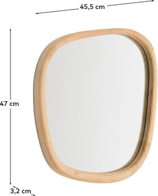 Fali tükör tömörfa kerettel 45,5x47 cm Alura – Kave Home