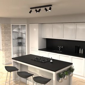 Spotlámpa PRESTON 5xGU10/40W/230V fekete