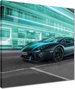 Vászonkép 40x40 Szuper autó Türkiz