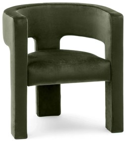 Sötétzöld design fotel ALPAH B VELVET