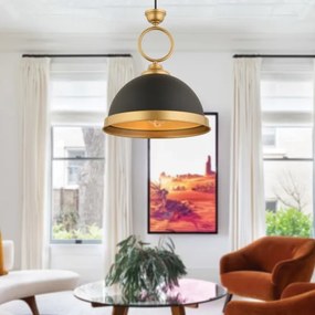 Kábeles csillár MONZA 1xE27/40W/230V Ø 30 cm fekete/bronz