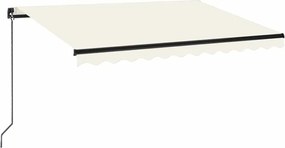Krémszínű kézzel kihúzható napellenző 350 x 250 cm